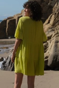 Velvet By Graham & Spencer BRIANNE COTTON GAUZE TIERED DRESS Womens 16 Velvet By Graham & Spencer BRIANNE COTTON GAUZE TIERED DRESS Womens