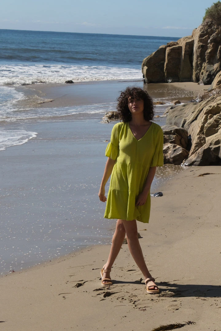 Velvet By Graham & Spencer BRIANNE COTTON GAUZE TIERED DRESS Womens 6 Velvet By Graham & Spencer BRIANNE COTTON GAUZE TIERED DRESS Womens