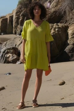 Velvet By Graham & Spencer BRIANNE COTTON GAUZE TIERED DRESS Womens 17 Velvet By Graham & Spencer BRIANNE COTTON GAUZE TIERED DRESS Womens