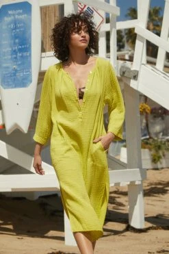 Velvet By Graham & Spencer CHRISTELLE COTTON GAUZE MIDI DRESS 22 Velvet By Graham & Spencer CHRISTELLE COTTON GAUZE MIDI DRESS