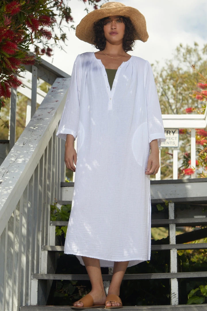 Velvet By Graham & Spencer CHRISTELLE COTTON GAUZE MIDI DRESS 11 Velvet By Graham & Spencer CHRISTELLE COTTON GAUZE MIDI DRESS