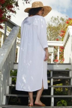 Velvet By Graham & Spencer CHRISTELLE COTTON GAUZE MIDI DRESS 30 Velvet By Graham & Spencer CHRISTELLE COTTON GAUZE MIDI DRESS