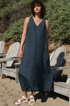 Velvet By Graham & Spencer Womens ACADIA LINEN MAXI DRESS 6 Velvet By Graham & Spencer Womens ACADIA LINEN MAXI DRESS