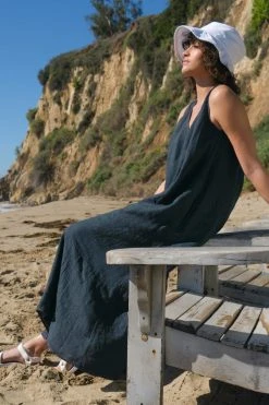 Velvet By Graham & Spencer Womens ACADIA LINEN MAXI DRESS 8 Velvet By Graham & Spencer Womens ACADIA LINEN MAXI DRESS