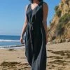 Velvet By Graham & Spencer Womens ACADIA LINEN MAXI DRESS