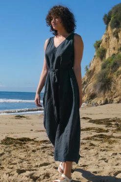 Velvet By Graham & Spencer Womens ACADIA LINEN MAXI DRESS