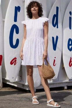 Velvet By Graham & Spencer Womens EVONNE LINEN DRESS