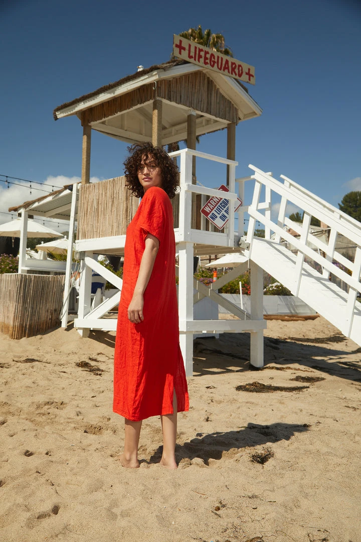 Velvet By Graham & Spencer YANA LINEN CAFTAN DRESS 5 Velvet By Graham & Spencer YANA LINEN CAFTAN DRESS