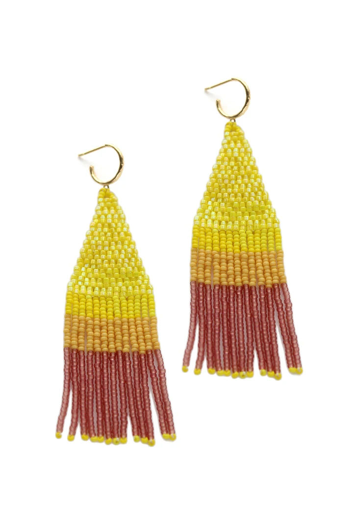 FRANJA BEADED FRINGE EARRINGS BY BLUMA PROJECT Womens 21 FRANJA BEADED FRINGE EARRINGS BY BLUMA PROJECT Womens
