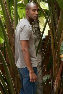 Velvet By Graham & Spencer Mens AMARO CREW NECK SLUB TEE