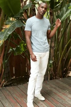 Velvet By Graham & Spencer Mens CHAD RAW EDGE COTTON SLUB POCKET TEE 54 Velvet By Graham & Spencer Mens CHAD RAW EDGE COTTON SLUB POCKET TEE