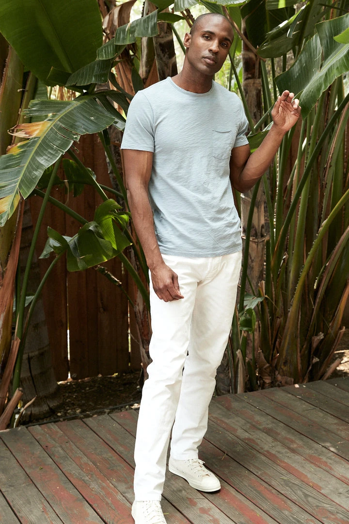 Velvet By Graham & Spencer Mens CHAD RAW EDGE COTTON SLUB POCKET TEE 2 Velvet By Graham & Spencer Mens CHAD RAW EDGE COTTON SLUB POCKET TEE