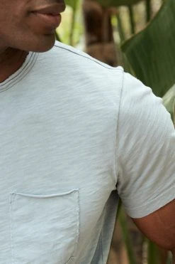 Velvet By Graham & Spencer Mens CHAD RAW EDGE COTTON SLUB POCKET TEE 58 Velvet By Graham & Spencer Mens CHAD RAW EDGE COTTON SLUB POCKET TEE