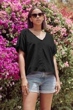 Velvet By Graham & Spencer ALINN BOXY V-NECK TOP 13 Velvet By Graham & Spencer ALINN BOXY V-NECK TOP