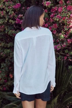 Velvet By Graham & Spencer BAILEY COTTON GAUZE SHIRT Womens 7 Velvet By Graham & Spencer BAILEY COTTON GAUZE SHIRT Womens