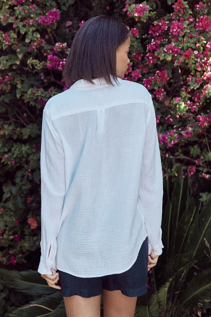 Velvet By Graham & Spencer BAILEY COTTON GAUZE SHIRT Womens 3 Velvet By Graham & Spencer BAILEY COTTON GAUZE SHIRT Womens