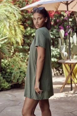 Velvet By Graham & Spencer LEIGH COTTON SLUB DRESS