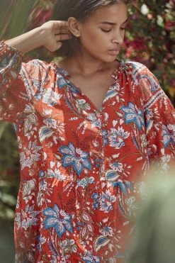 Velvet By Graham & Spencer Womens LILAH PRINTED TIERED DRESS 10 Velvet By Graham & Spencer Womens LILAH PRINTED TIERED DRESS