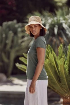 Velvet By Graham & Spencer ODELIA COTTON SLUB CREW NECK TEE 28 Velvet By Graham & Spencer ODELIA COTTON SLUB CREW NECK TEE