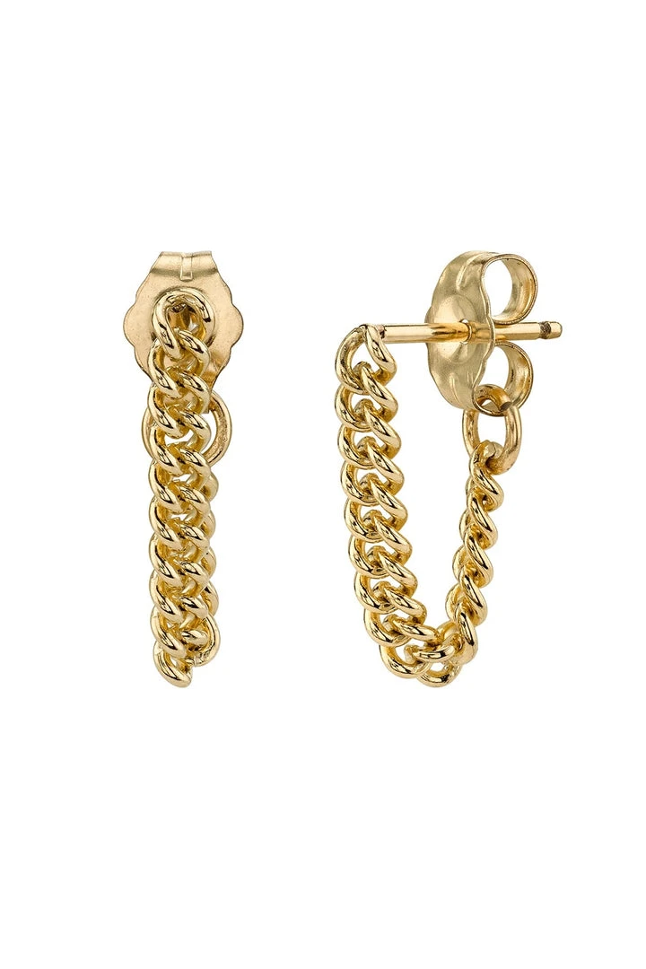 Velvet By Graham & Spencer Jewelry CHAIN LINK HUGGIES IN GOLD BY SLOAN 1 Velvet By Graham & Spencer Jewelry CHAIN LINK HUGGIES IN GOLD BY SLOAN