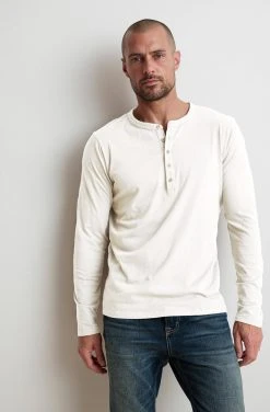 Velvet By Graham & Spencer ALVARO COTTON JERSEY HENLEY 48 Velvet By Graham & Spencer ALVARO COTTON JERSEY HENLEY