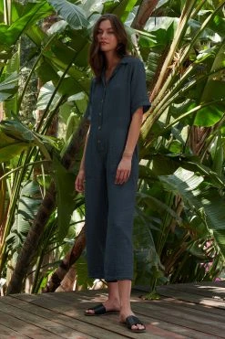 Velvet By Graham & Spencer ELIA COTTON GAUZE JUMPSUIT Womens