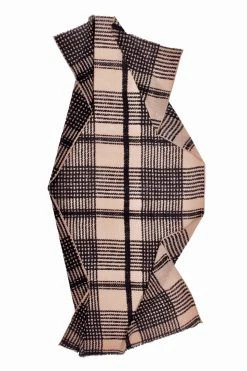 Womens TWEED CHECK WOOL SCARF BY EPICE