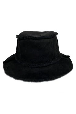 Velvet By Graham & Spencer REVERSIBLE FAUX SHEARLING BUCKET HAT