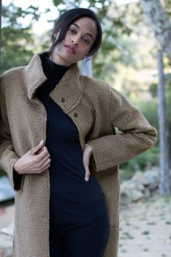 Velvet By Graham & Spencer MIRABEL FAUX LUX SHERPA REVERSIBLE COAT