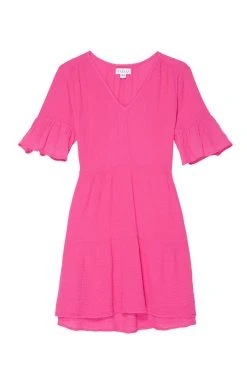 Velvet By Graham & Spencer BRIANNE COTTON GAUZE TIERED DRESS Womens 27 Velvet By Graham & Spencer BRIANNE COTTON GAUZE TIERED DRESS Womens