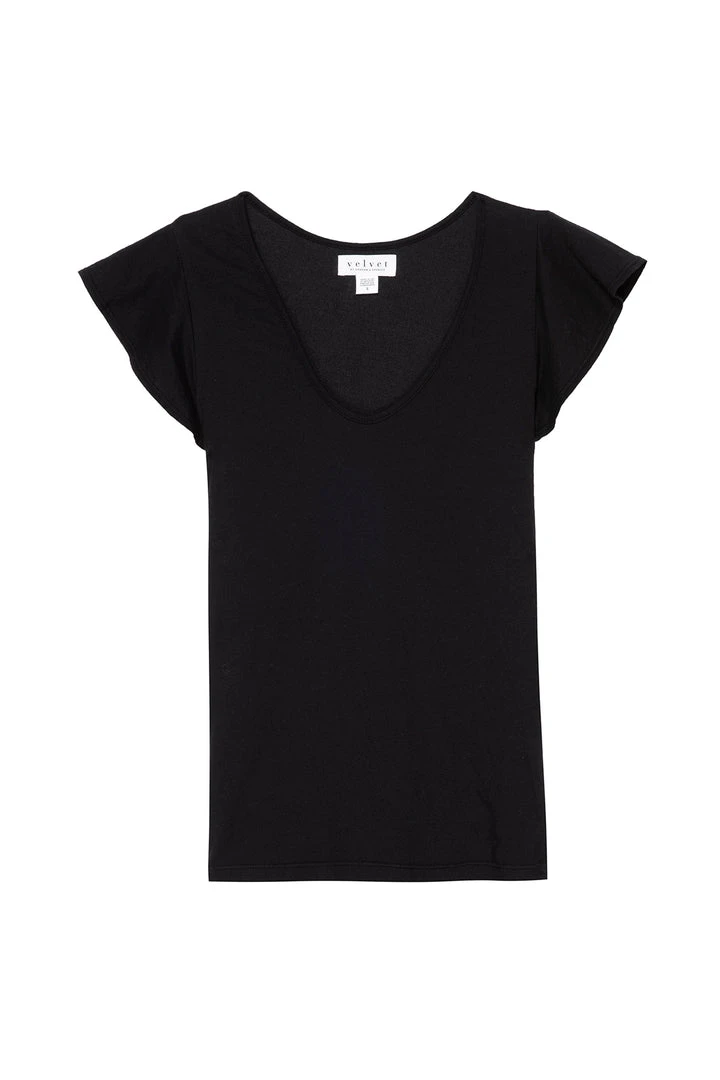 Velvet By Graham & Spencer RASHIDA SCOOP NECK TEE Womens 7 Velvet By Graham & Spencer RASHIDA SCOOP NECK TEE Womens