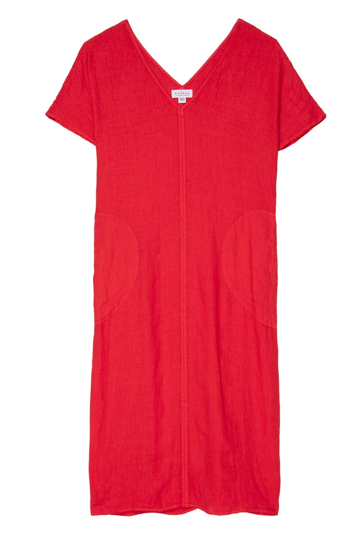 Velvet By Graham & Spencer YANA LINEN CAFTAN DRESS 6 Velvet By Graham & Spencer YANA LINEN CAFTAN DRESS