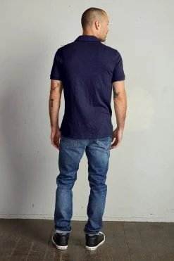 Velvet By Graham & Spencer RANDALL COTTON SLUB POLO Mens