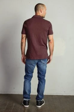 Velvet By Graham & Spencer RANDALL COTTON SLUB POLO Mens