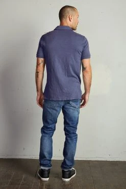 Velvet By Graham & Spencer RANDALL COTTON SLUB POLO Mens