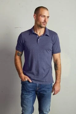Velvet By Graham & Spencer RANDALL COTTON SLUB POLO Mens