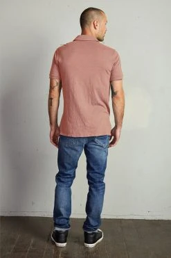 Velvet By Graham & Spencer RANDALL COTTON SLUB POLO Mens