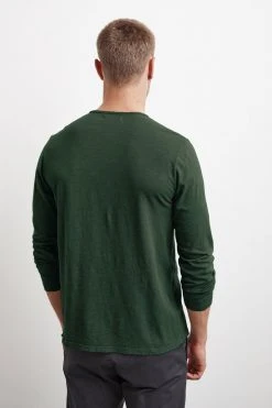 Velvet By Graham & Spencer SIMEON RAW EDGE COTTON SLUB TEE