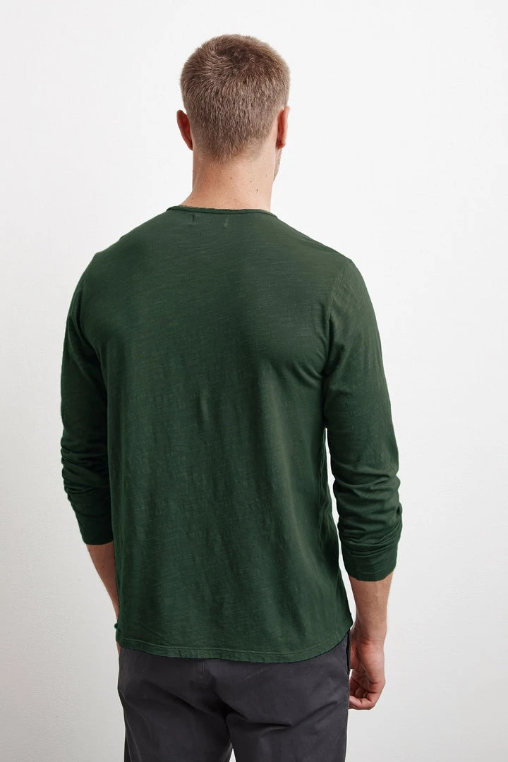 Velvet By Graham & Spencer SIMEON RAW EDGE COTTON SLUB TEE 2 Velvet By Graham & Spencer SIMEON RAW EDGE COTTON SLUB TEE