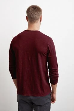 Velvet By Graham & Spencer SIMEON RAW EDGE COTTON SLUB TEE 11 Velvet By Graham & Spencer SIMEON RAW EDGE COTTON SLUB TEE