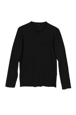 Velvet By Graham & Spencer Mens SIMEON RAW EDGE COTTON SLUB TEE