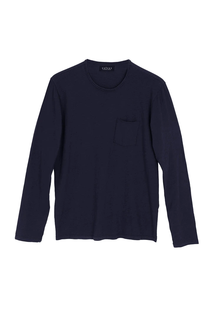 Velvet By Graham & Spencer Mens SIMEON RAW EDGE COTTON SLUB TEE 13 Velvet By Graham & Spencer Mens SIMEON RAW EDGE COTTON SLUB TEE