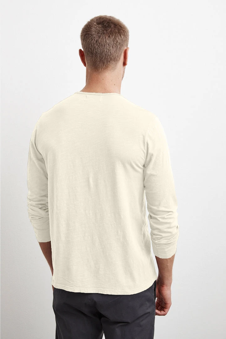 Velvet By Graham & Spencer SIMEON RAW EDGE COTTON SLUB TEE 2 Velvet By Graham & Spencer SIMEON RAW EDGE COTTON SLUB TEE