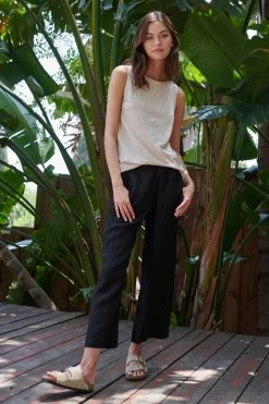 Velvet By Graham & Spencer Womens LOLA LINEN PANT 100 Velvet By Graham & Spencer Womens LOLA LINEN PANT