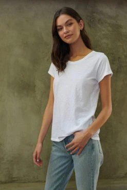 Velvet By Graham & Spencer TILLY ORIGINAL SLUB CREW NECK TEE Womens 30 Velvet By Graham & Spencer TILLY ORIGINAL SLUB CREW NECK TEE Womens