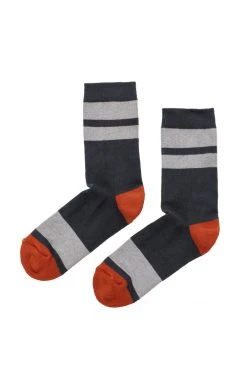 CUSHIONED STRIPED CREW SOCK BY LITTLE RIVER SOCK MILL 8 CUSHIONED STRIPED CREW SOCK BY LITTLE RIVER SOCK MILL
