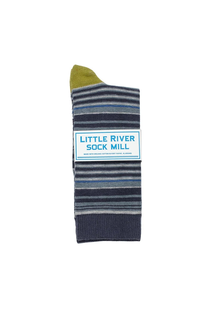 MULTI STRIPE CREW SOCK BY LITTLE RIVER SOCK MILL 8 MULTI STRIPE CREW SOCK BY LITTLE RIVER SOCK MILL