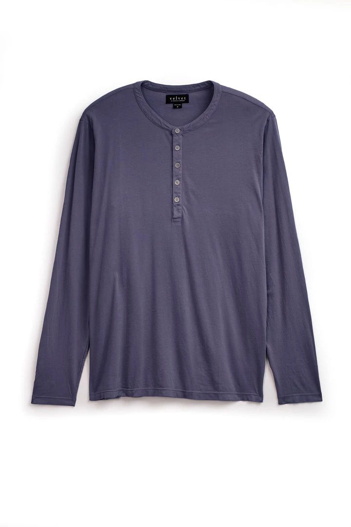Velvet By Graham & Spencer ALVARO COTTON JERSEY HENLEY Mens 16 Velvet By Graham & Spencer ALVARO COTTON JERSEY HENLEY Mens
