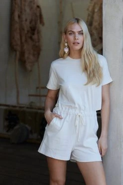 Velvet By Graham & Spencer Womens AMBER CUT OUT ROMPER 8 Velvet By Graham & Spencer Womens AMBER CUT OUT ROMPER