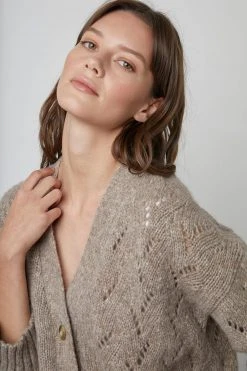 Velvet By Graham & Spencer BETH BUTTON FRONT CARDIGAN